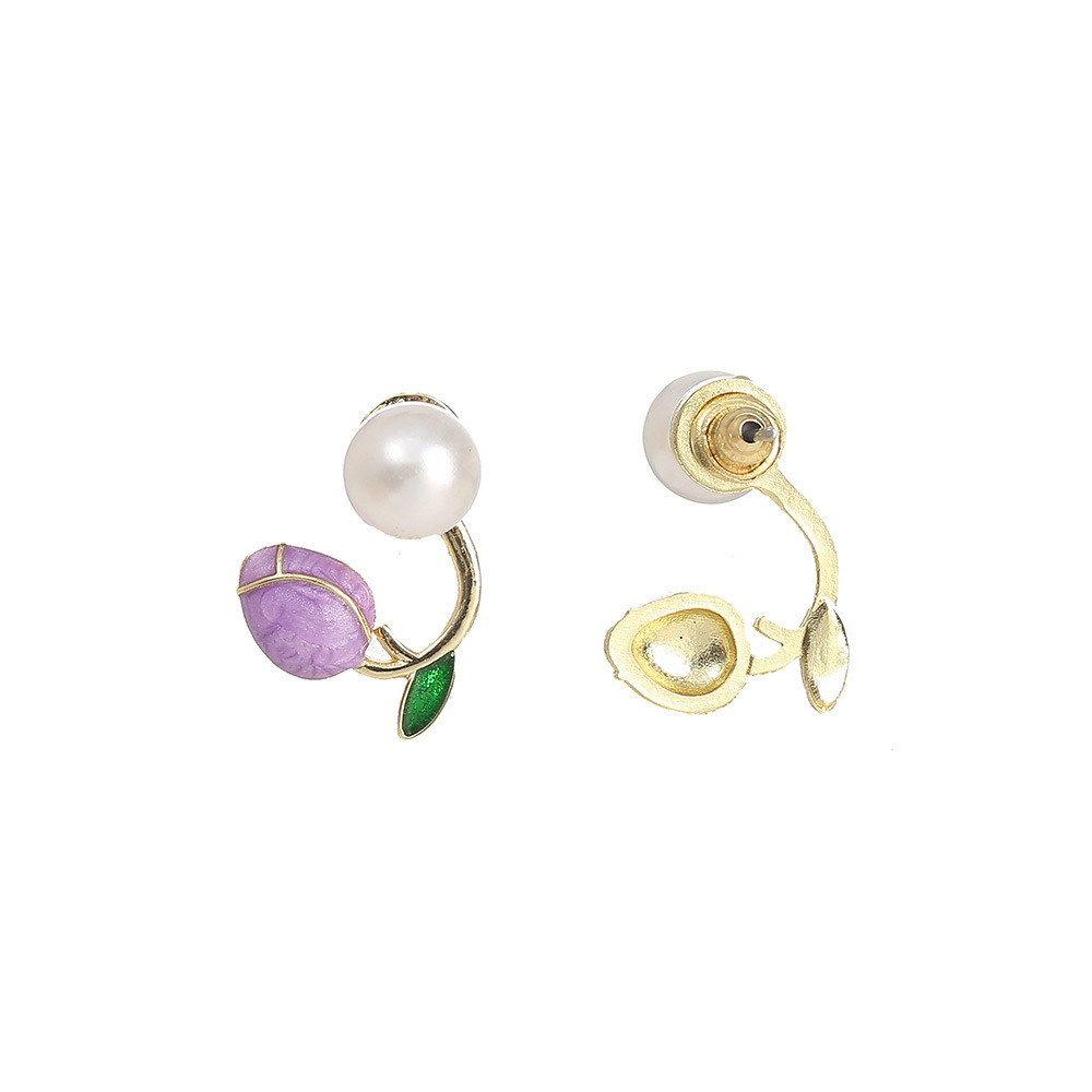 Inlay Design 1 Pair Casual Simple Style Flower Bow Knot Inlay Alloy Rhinestones Earrings