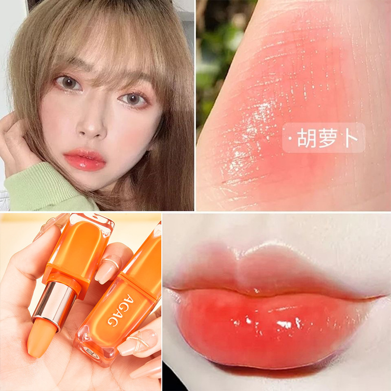 Xierui AGAG está obsesionada con el lápiz labial que cambia de color con la temperatura, que es hidratante, de larga duración, proporciona color sin manchar la taza, creando un aspecto natural.