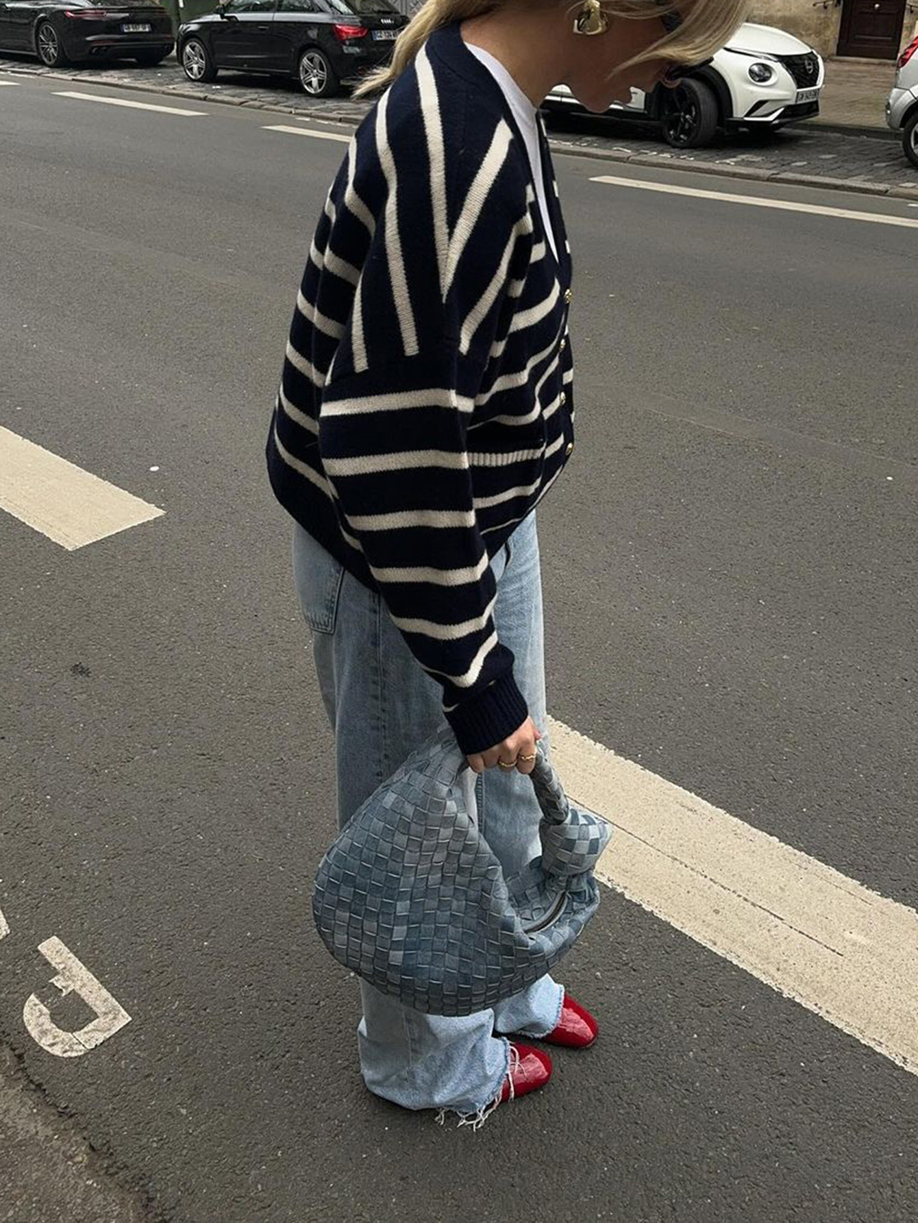 Kaikuo transfronterizo Europa y América Y2K viento V-collar camisa de lana rayada suéter de mujer 2025 otoño y invierno Amazon estación independiente image 4