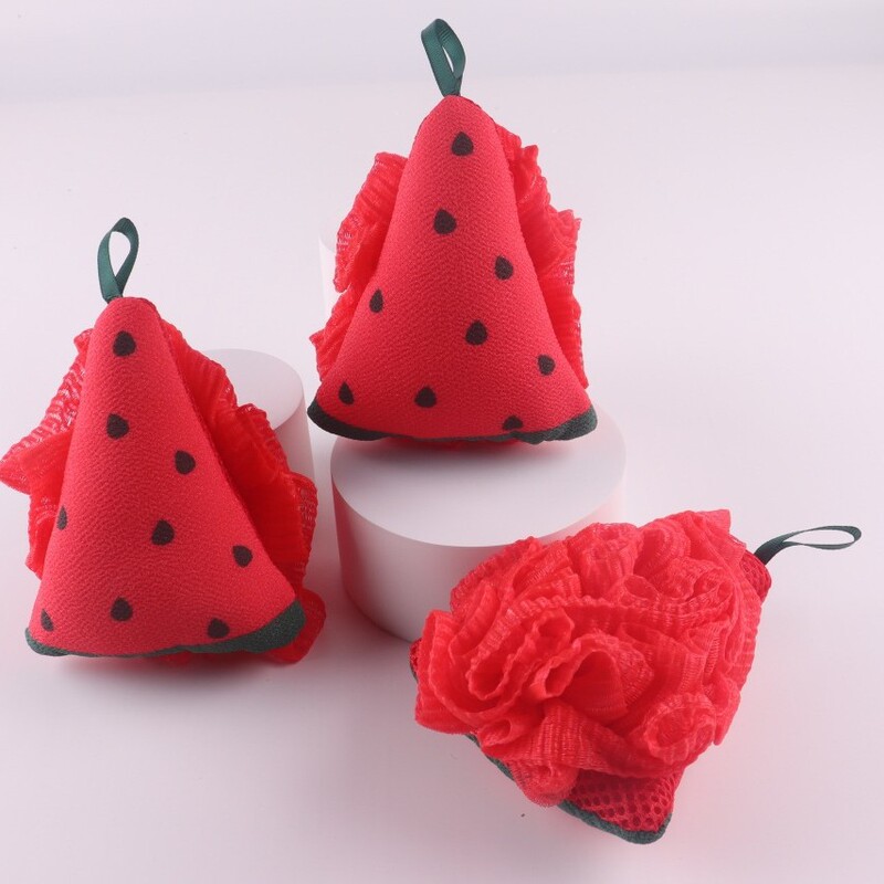 Creative New Watermelon Bath Towel Dual-Use Bath Scrubber Korean-Style Handmade Bath Ball Body Cleaning Scrubber