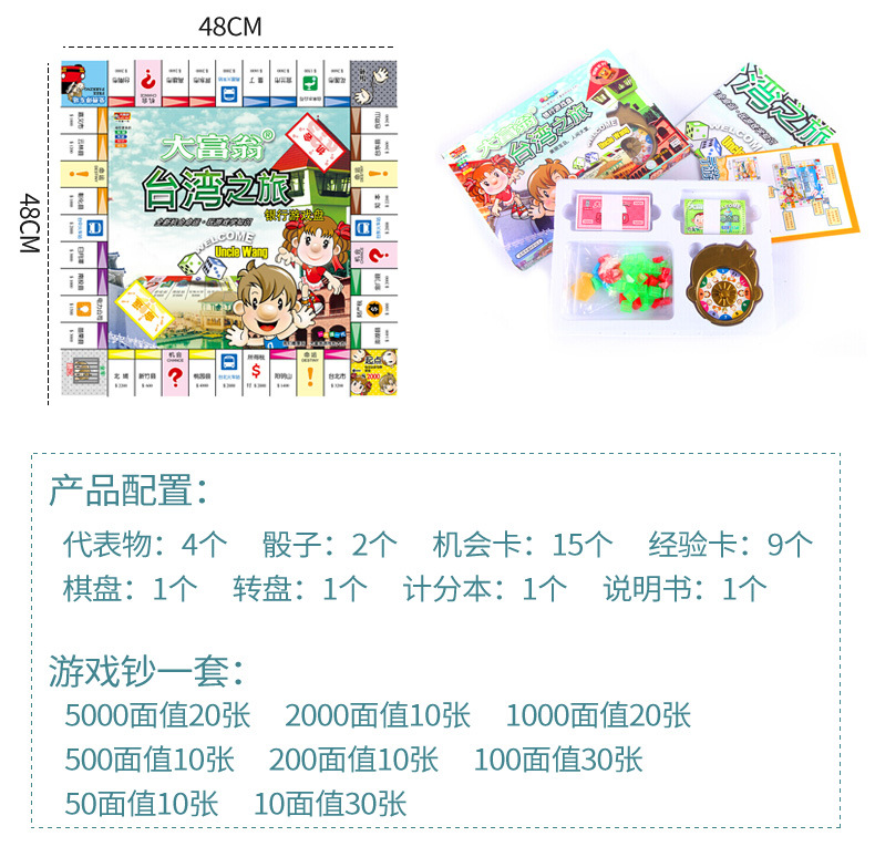 Authentisches Monopoly-Spiel Schachspiel S-Version Bronzemedaille Silbermedaille Welt-China-Tour Kinder-Monopoly-Brettspiel Spielzeug