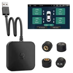 Android TPMS USB böyük ekran naviqasiyası üçün xarici/daxili şin təzyiqinə nəzarət