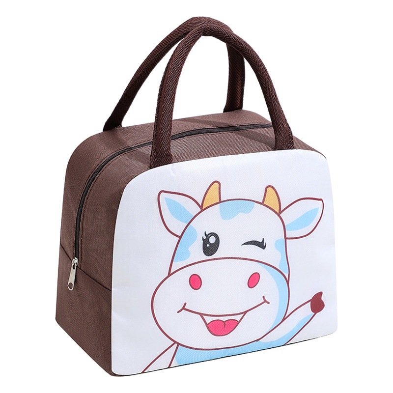 Nueva bolsa de almuerzo portátil de dibujos animados bolsa de almuerzo de estudiante con arroz engrosado papel de aluminio caja de picnic bolsa de aislamiento