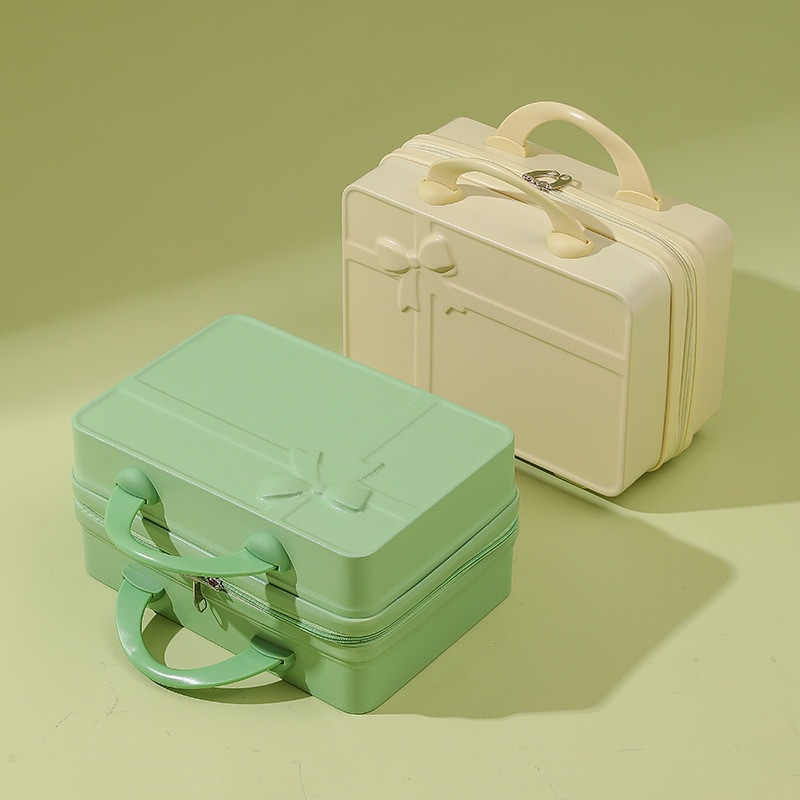 Estuche de cosméticos retro mini estuche de mano de 14 pulgadas, equipaje pequeño, bolsa de cosméticos de almacenamiento de recuerdos, caja de contraseña pequeña