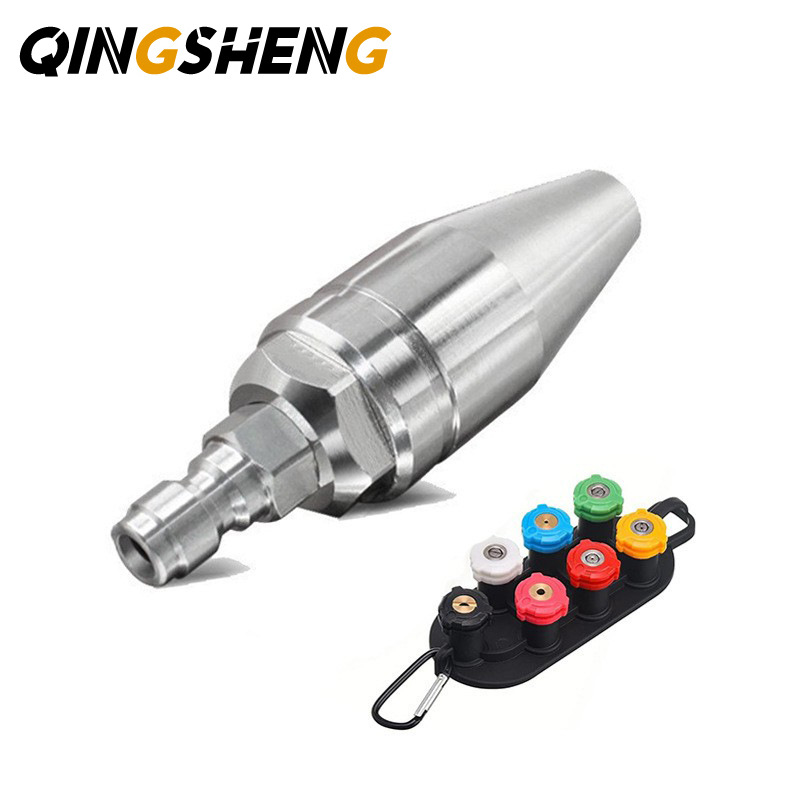 高压清洗机不锈钢旋转喷头350kg超高压陶瓷芯莲花清洗喷头7250psi