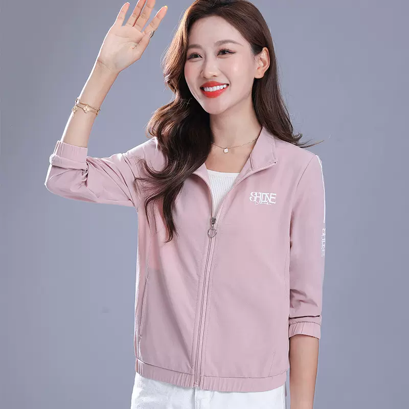 爆款拉链卫衣女春秋款2025新款薄款休闲时尚短款立领小外套女夹克