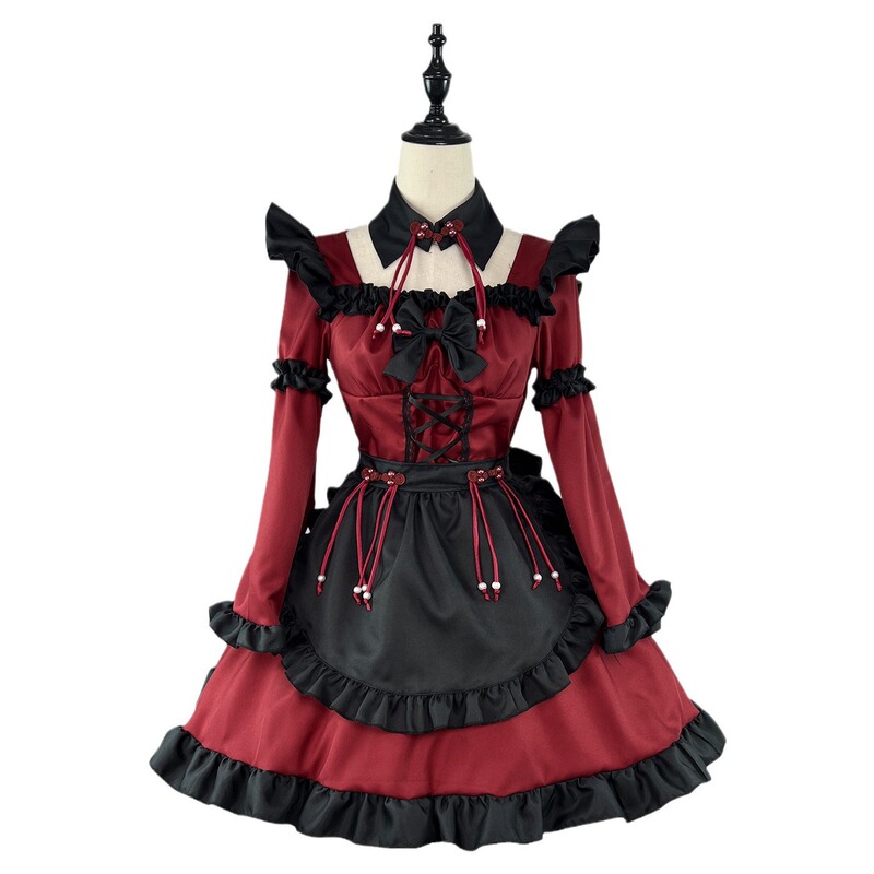 新しいオリジナル〜中国風ゴシック小悪魔ロリータメイドドレスアニメ COS 衣装パフォーマンス|undefined