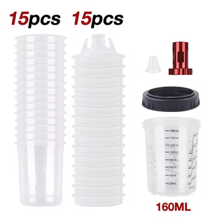 15 sets of inner cup disposable spray paint gun pot suit 160ML inner container replaceable wash-free paint cup wholesale