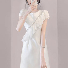 法式小香风修身连衣裙夏季2024新款女高级感气质高端精致显瘦裙