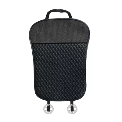 Universal Car Seat Cushion Leather | Seat cushion, seat cover - black-diamond-leather-single-piece-small-waist