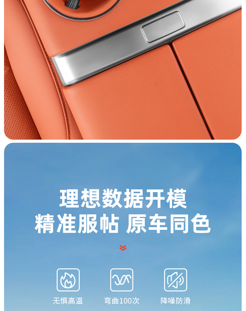 Suitable for Ideal L6L7L8L9 Central Control Water Coaster Silicone Anti-Slip Wireless Charging Storage Pad Car Supplies Modification