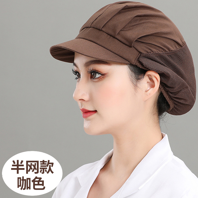 Comedor Comedor Cooker Sombrero de malla especial para cocina trasera femenina Fábrica de alimentos transpirable Taller de trabajo Sombrero de fábrica al por mayor