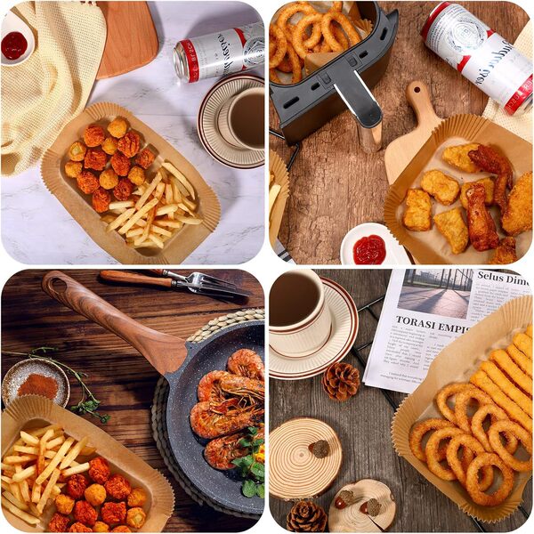 20.5 rectangular air fryer paper food grade thickened silicone paper…
