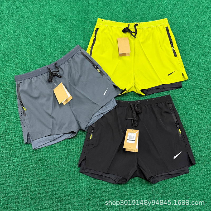 New style ice silk lining thin zippered pocket loose casual running sports fitness quick-dry breathable training shorts New style ice silk lining thin zippered pocket loose casual running sports fitness quick-dry breathable training shorts