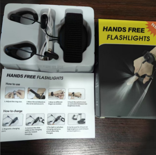 Cross-Border USB Rechargeable Led Light-Emitting Finger Light for Outdoor Camping, Cycling, Lighting, Repair, Flashlight, Fishing, and Glove Light