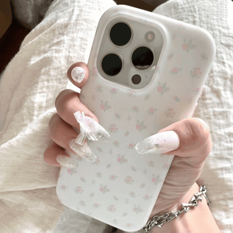 温柔小碎花适用苹果15PROMAX手机壳iPhone14轻奢13小清新12软壳11|undefined