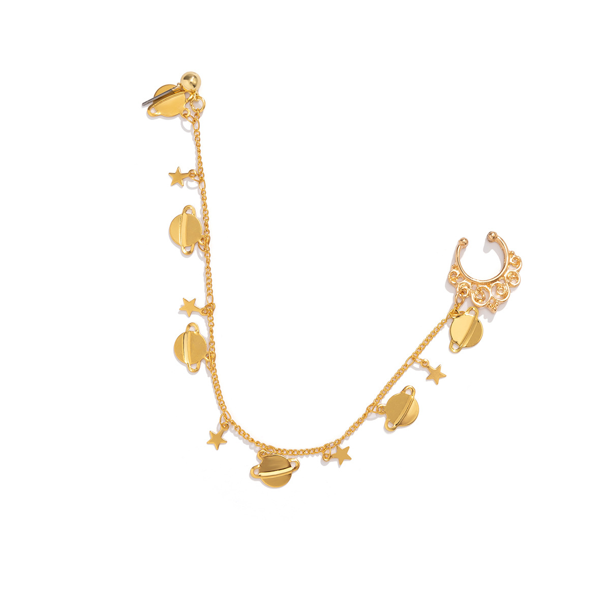 European and American jewelry, ethnic style, Su style, no punching nose studs, nose accessories, sweet and cool earrings, puncture nose rings_voghion.com