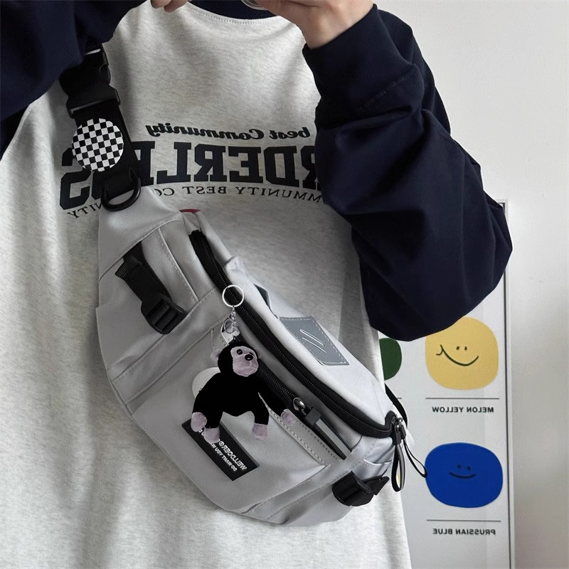 그레이 *N개의 포켓이 매우 실용적입니다. [킹콩 고릴라 + 무료 배지 포함]