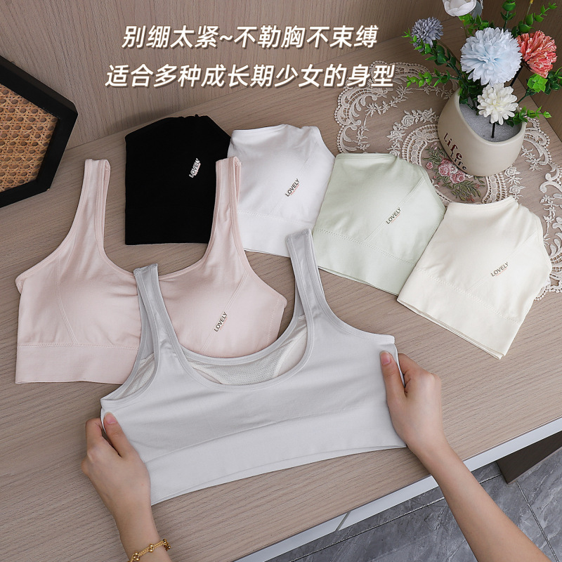 New Style Seamless Underwear for Girls in the Second and Third Stages of Junior and High School Students, Breathable Fully Fixed Cup Girls' Underwear