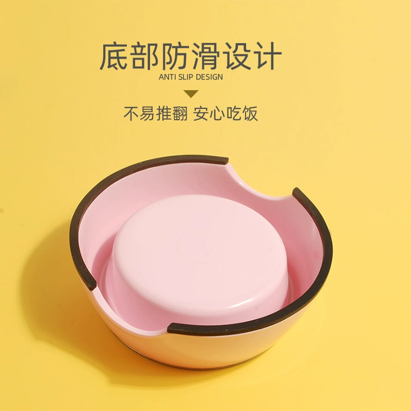 Metamine миска для животных Meinideng собака миска нержавеющая сталь круглая миска для кошек и собак двойной слой нескользящая миска для еды собака миска
