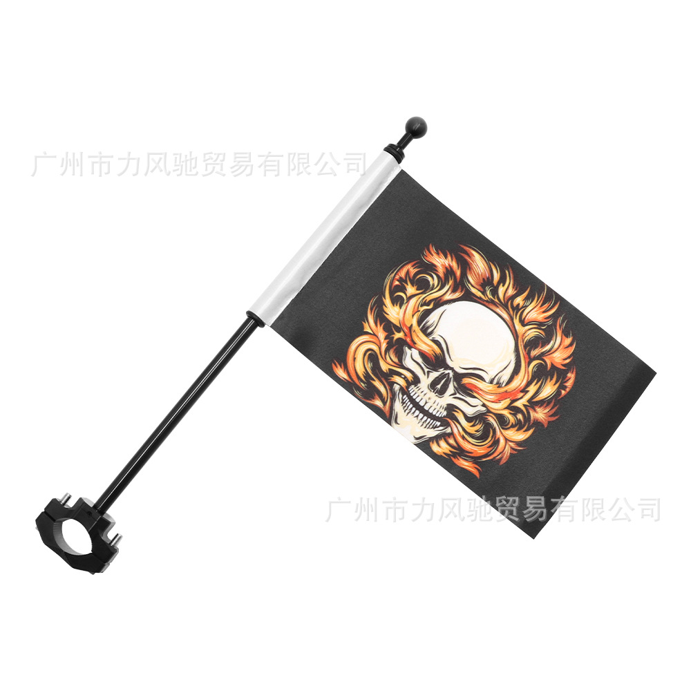 es aplicable a ese poste de bandera de la motocicleta, poste de bandera montado en el vehículo, soporte de caja trasera modificado para motocicleta de todoterreno, poste de bandera de la motocicleta