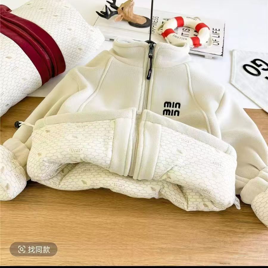 boys‘ korean style cotton padded thickened warm sweater coat 2025 autumn and winter new children‘s casual western style simple jacket