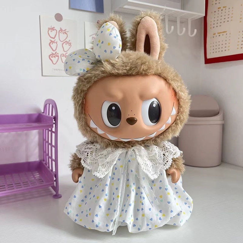 38cmラブブベビー服、ラブブぬいぐるみ服、ラブブ人形着替え、漢服スカートスーツ|undefined
