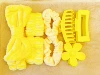 Yellow headband, bracelet, hairgrip, set, 8 pieces