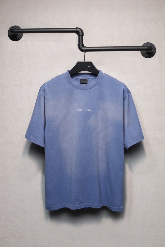 B's Paris 正規版 25SS 新品 前後グラデーション文字刺繍半袖Tシャツ 男女兼用 トレンド万能OS|undefined