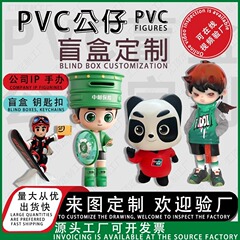Pvc公仔オーダーメードブラインドボックス手作り置物企業イメージ樹脂工芸品エナメルペンダントキーホルダー公仔