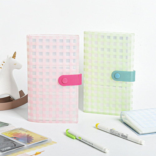 PP simple buckle business card book 240 card slots card holder large capacity business card holder ticket collection book
