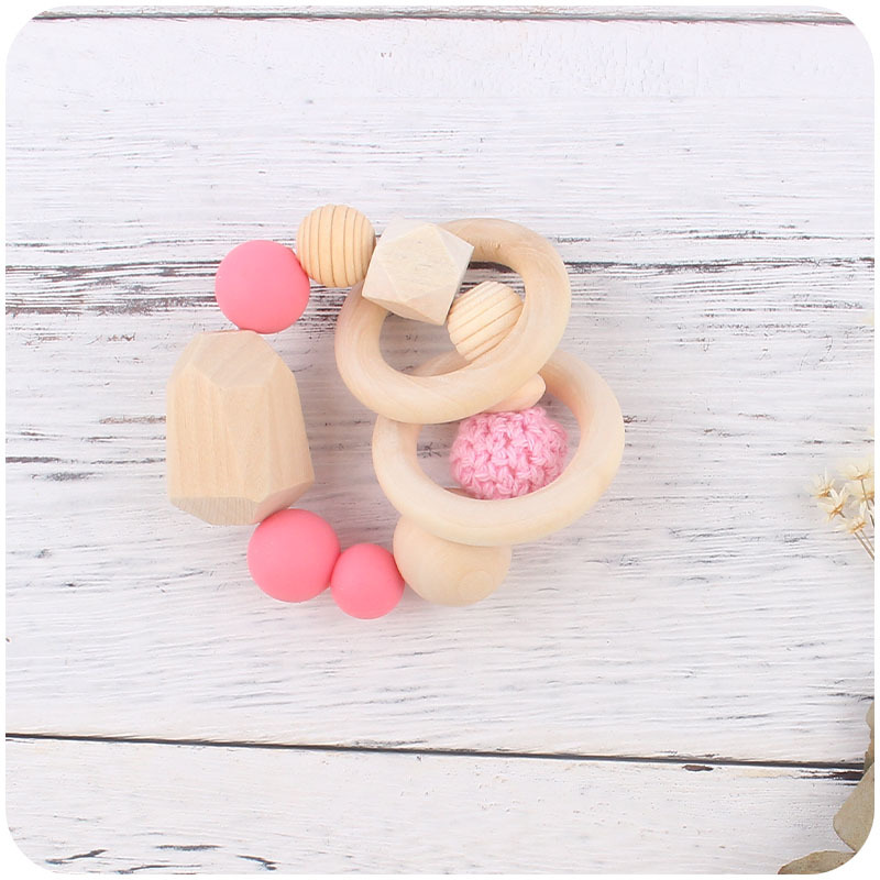 Nueva Rose chupete Cadena de cochecito para niños cadena colgante decorativo dibujos animados molar juguete teether pulsera Accesorios