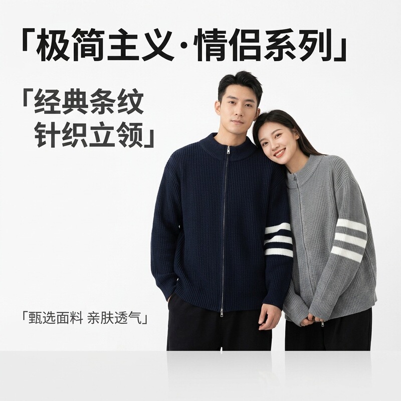 American retro knitted cardigan jacket for men, spring, autumn, winter trendy brand, casual style, stand-up collar, loose-fitting sweater, high-end American retro knitted cardigan jacket for men, spring, autumn, winter trendy brand, casual style, stand-up collar, loose-fitting sweater, high-end