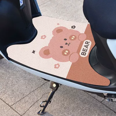 Electric vehicle foot mat — Mud Scraping and Dust Removal Anti-skid Mat - bear-2540cm-delectangular-shape-can-be-cut-by-yourself