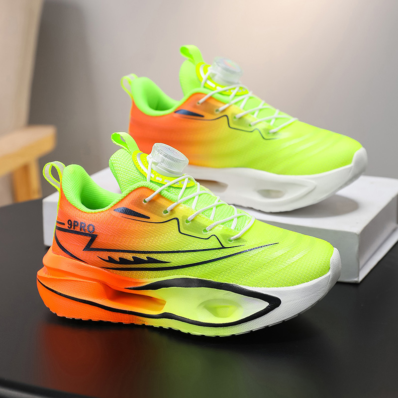 Primavera y otoño de 2025 nuevos zapatos deportivos para niños red doble transpirable ligera suave amortiguador zapatos de red de chicas