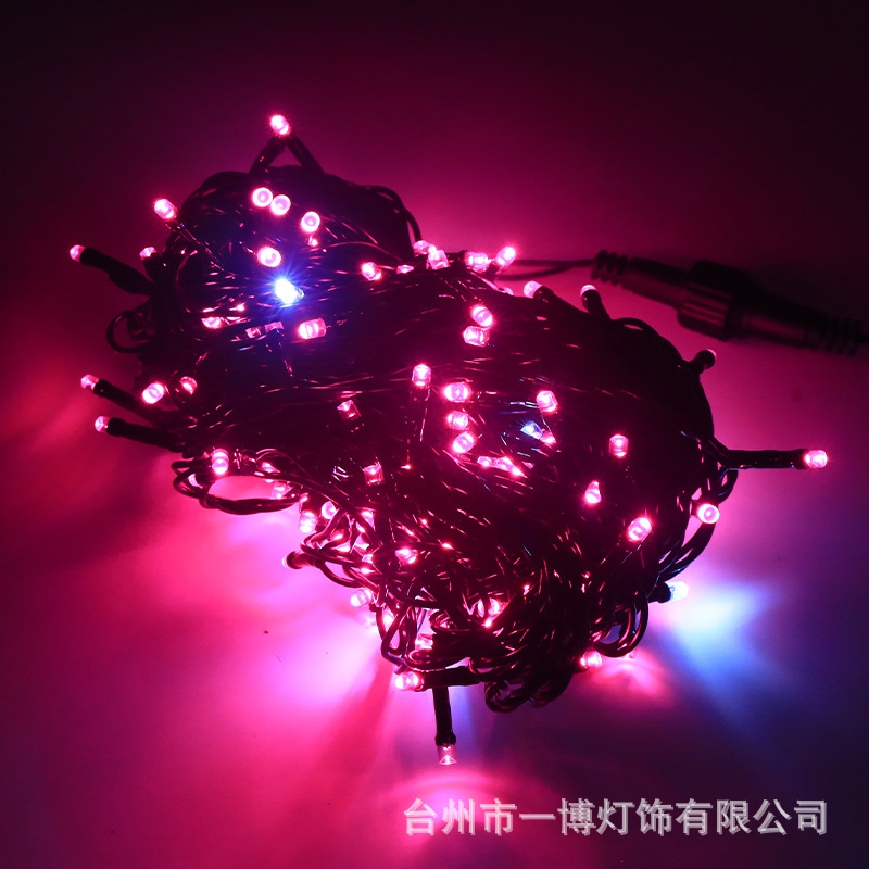 Cadena de luz LED línea negro macho y hembra conexión cielo estrellado vacaciones decoración la boda Navidad al aire libre