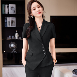 Atmospheric fashion business wear wholesale YR6808 summer new business wear women's short women's clothing manufacturers Tmall supply