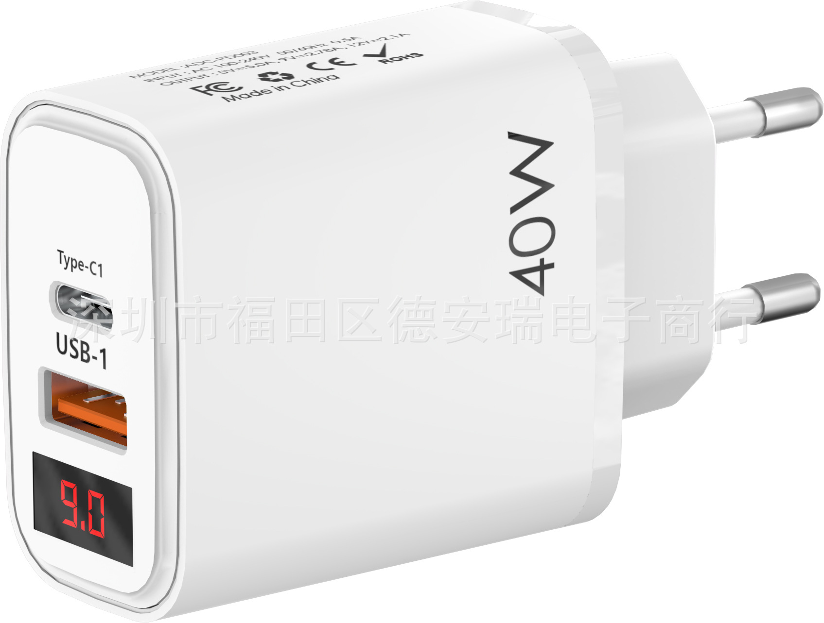 12W EU-유럽 흰색(둥근 피트)