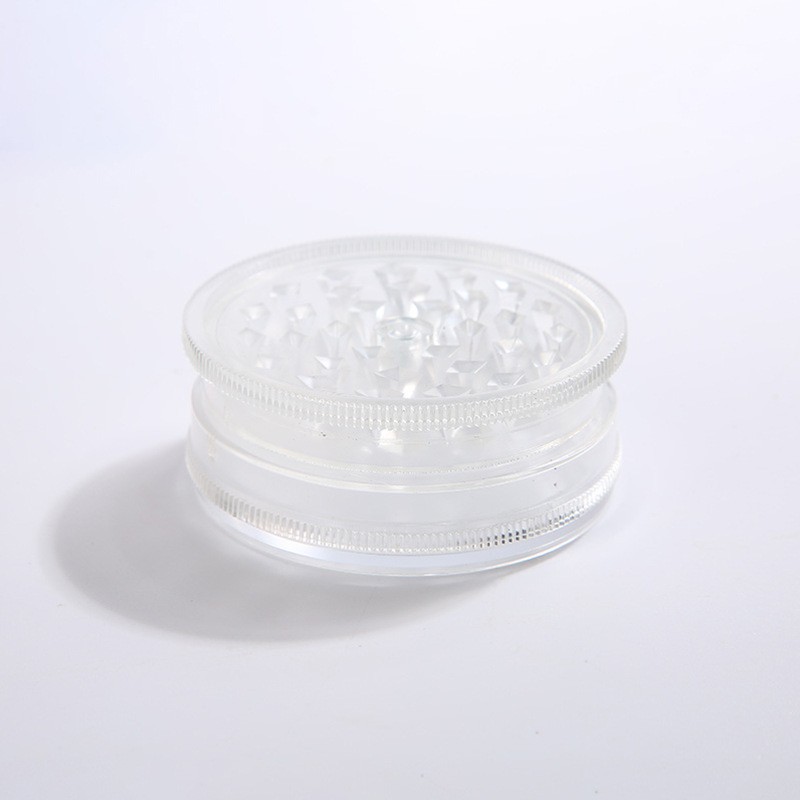 Fábrica directa de cigarrillos transfronterizos venta caliente molino de humo de plástico de tres capas 60mm molino manual triturador de humo