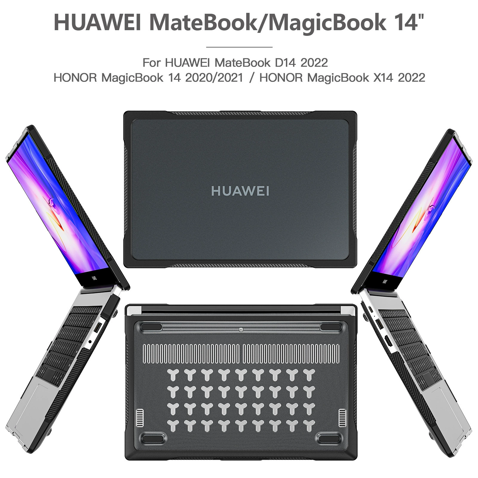 Ноутбучный чехол из матового защитного корпуса совместимый с Huawei, Honor, для ноутбука, MagicBook, X14