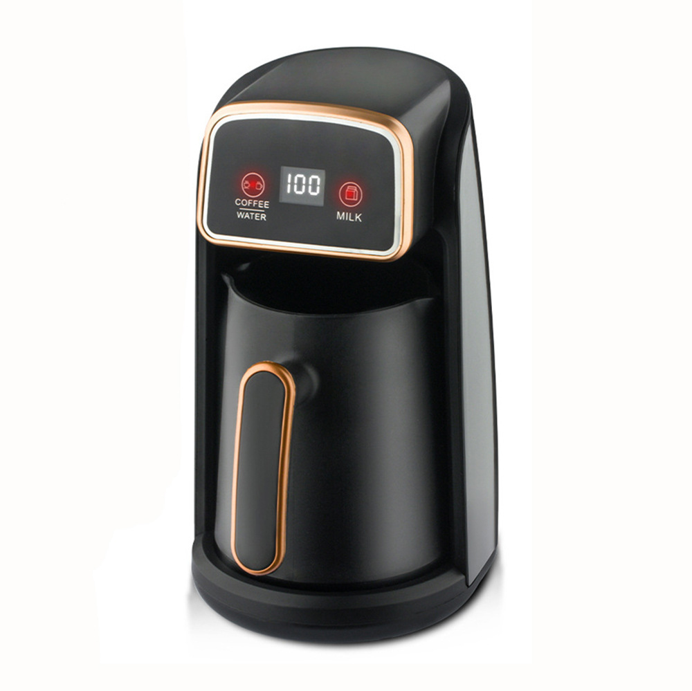 La pantalla de la máquina de café transfronteriza muestra la olla de preparación de café turco