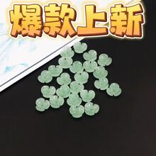 新款琉璃三瓣花diy发簪水晶花瓣玻璃花形中孔散珠步摇簪子材料