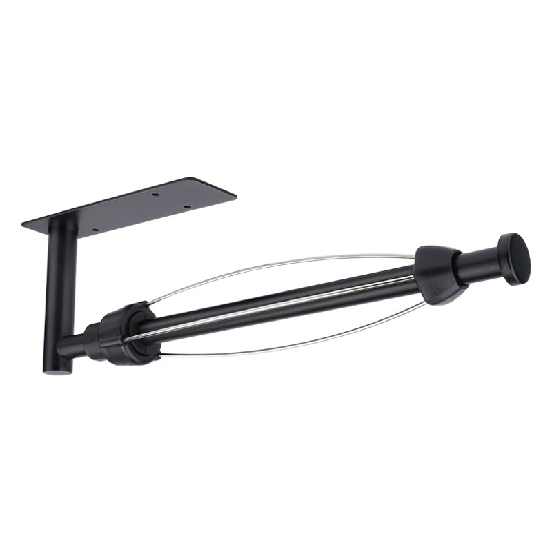 Soporte de tejido de cocina sin perforaciones de gabinete negro transfronterizo soporte de tejido de acero inoxidable soporte de papel de rollo montado en la pared