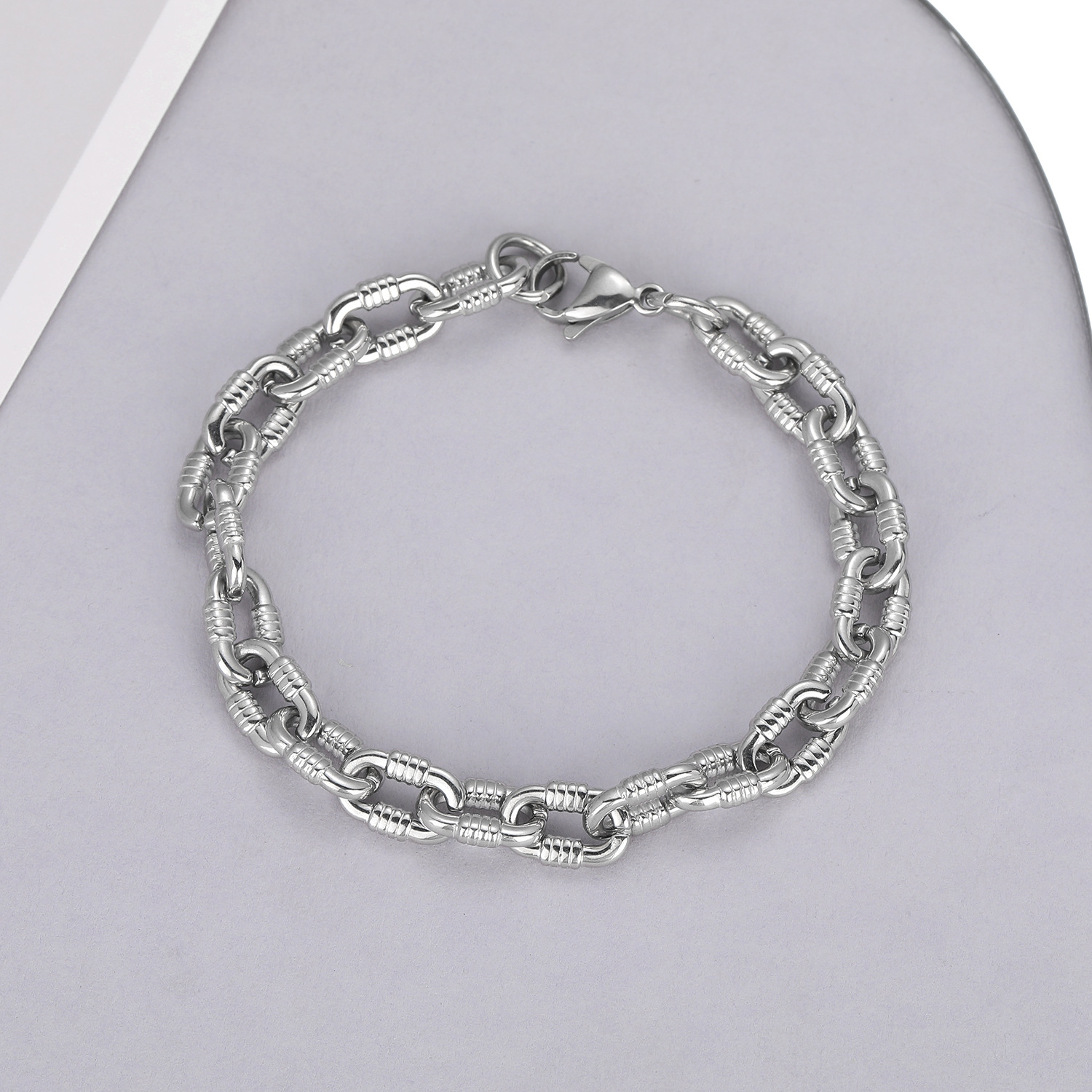 Vintage Style Titanium Steel Geometric Plating Men's Bracelets Necklace display picture 3