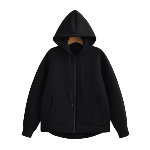Ready-to-ship Cross-Border Winter Retro Hoodie with Zipper | Fashionable Long-Sleeve Streetwear Parka for Women | Women's Outerwear