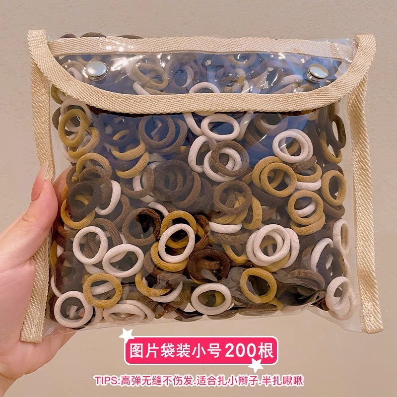 Anillo de cabello de color para niños banda de goma de alta elasticidad cuerda de cabeza niñas no lastimas toalla de cabello anillo de cabello cuerda de goma adornamiento para el cabello