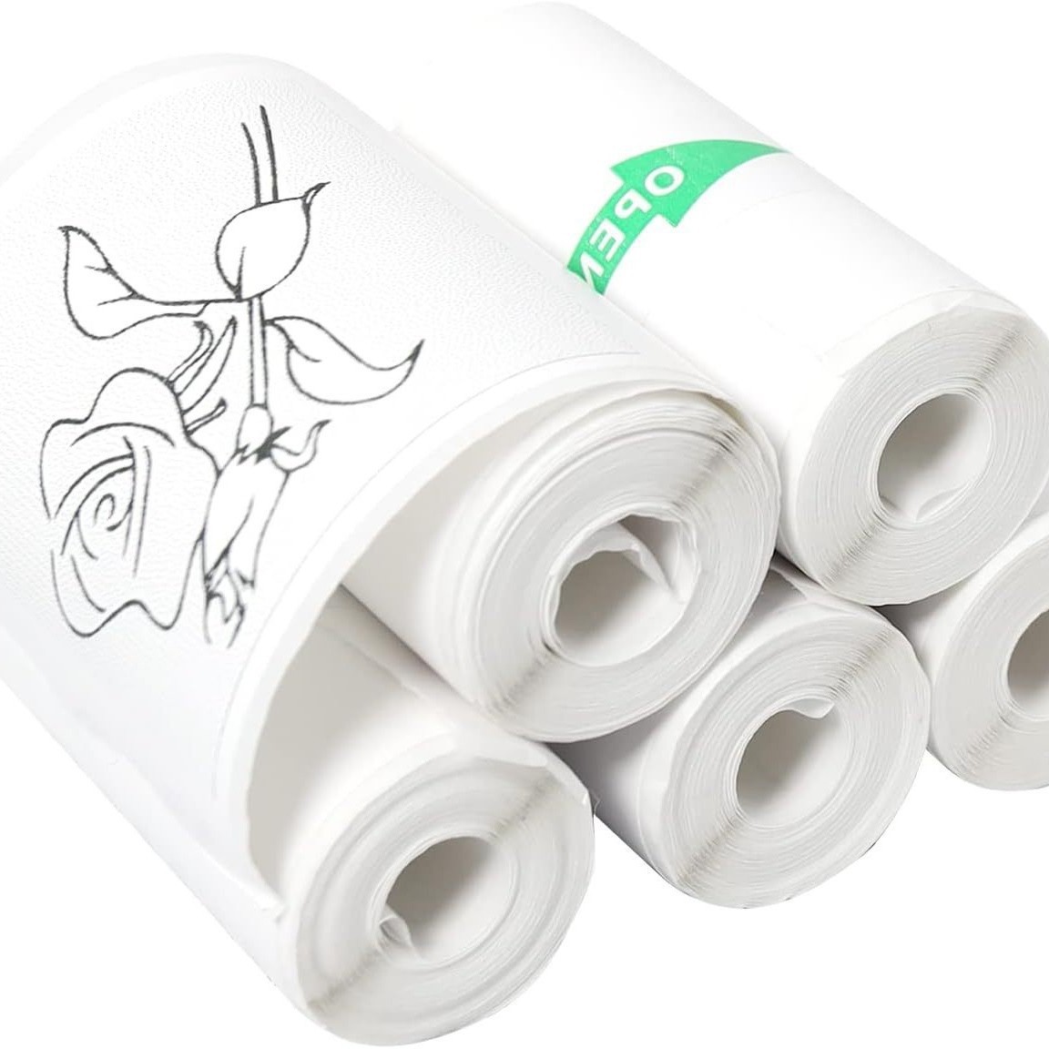 Impresora de errores de papel de impresión adhesivo 57X25 sin núcleo de papel de recibo de supermercado para llevar papel de impresión adhesivo