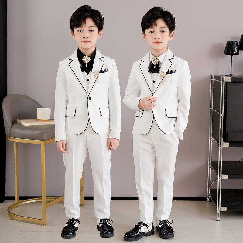 Children's Suit suit British Handsome Summer Boys' Little Host Dress Big Children's Piano Show Dress