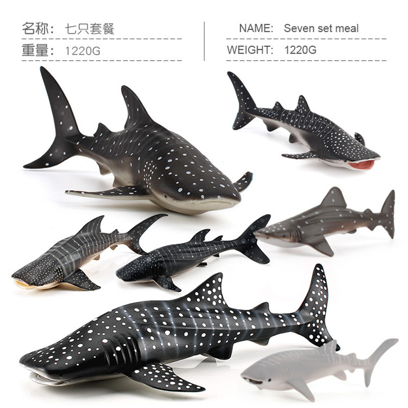 Exportación transfronteriza simulación cognitiva infantil animal marino ballena modelo submarino biológico estático tiburón decoración juguete