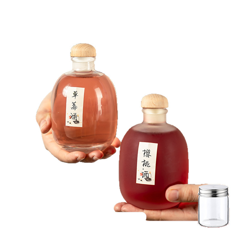 空のワインボトル、ガラス密封青梅酒缶、ぶどう詰め替え果実酒、自家製酒壺、小瓶|undefined